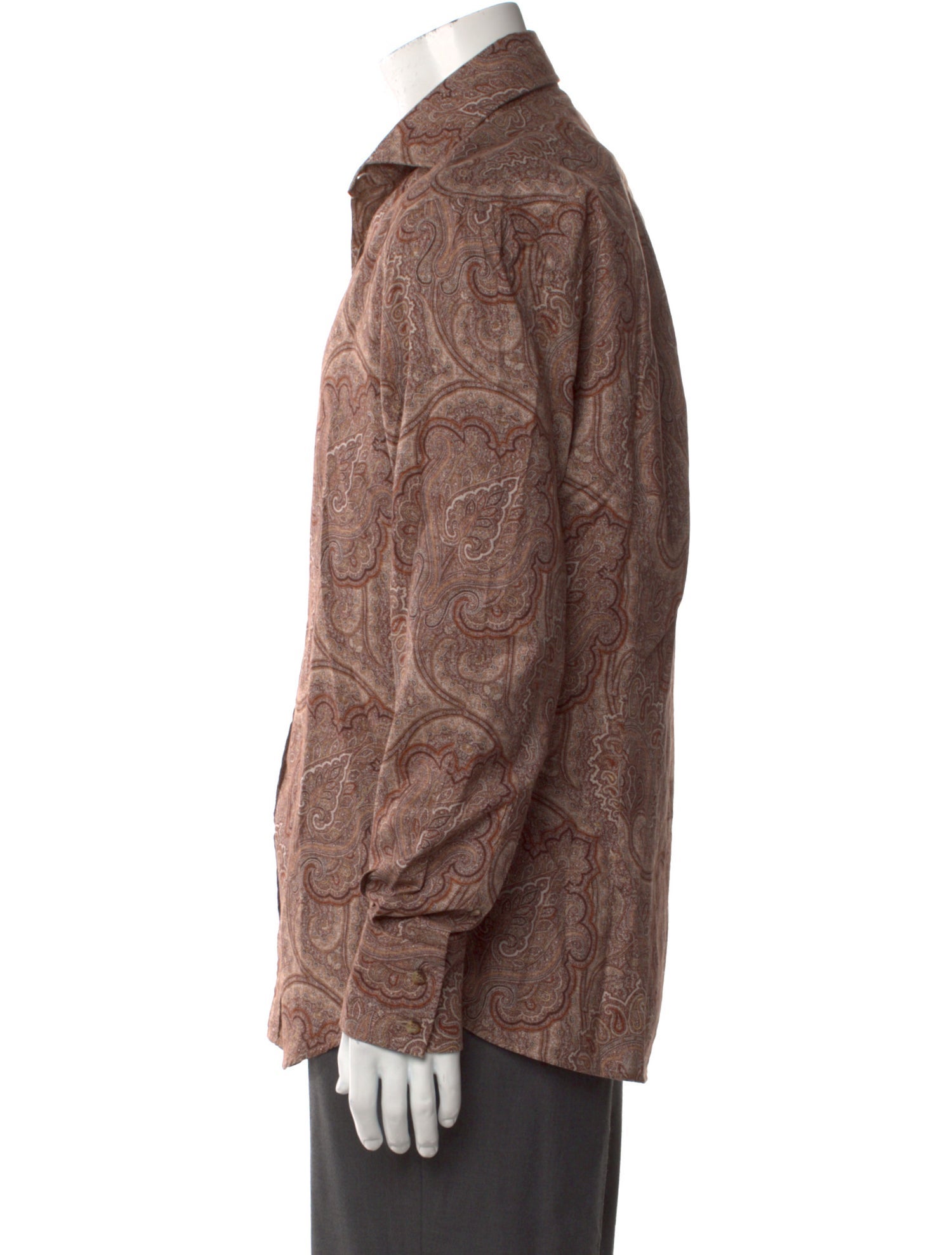 Brunello Cucinelli Paisley Print Long Sleeve Shirt w/ Tags