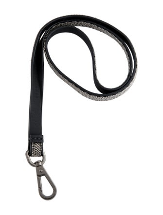 Brunello Cucinelli Leather Beaded Keychain