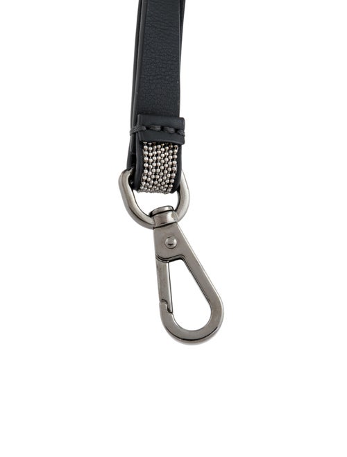 Brunello Cucinelli Leather Beaded Keychain