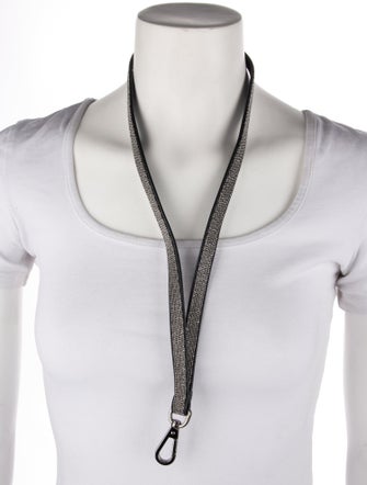 Brunello Cucinelli Leather Beaded Keychain