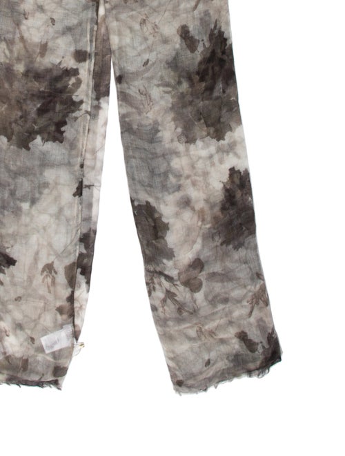 Brunello Cucinelli Cashmere Floral Print Scarf