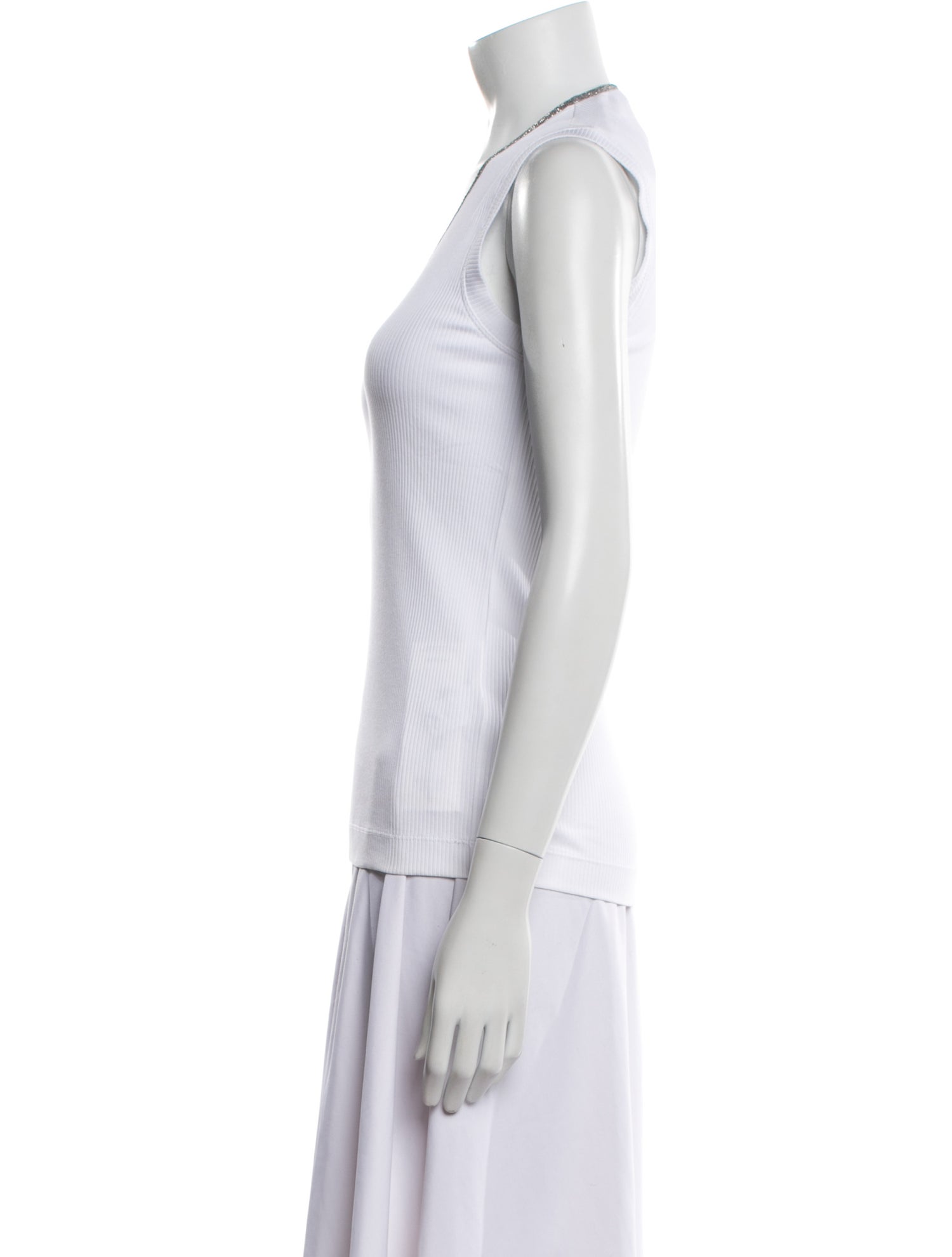 Brunello Cucinelli Scoop Neck Sleeveless Top