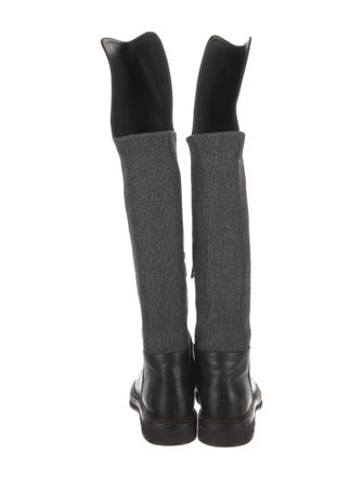 Brunello Cucinelli Monili Leather Riding Boots