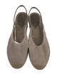Brunello Cucinelli Suede Animal Print Slingback Flats