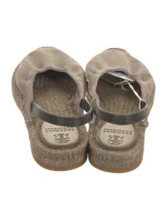 Brunello Cucinelli Suede Animal Print Slingback Flats