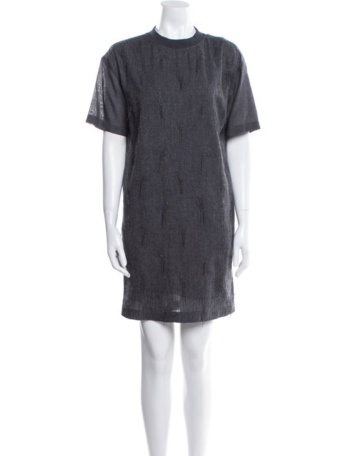 Brunello Cucinelli Crew Neck Mini Dress