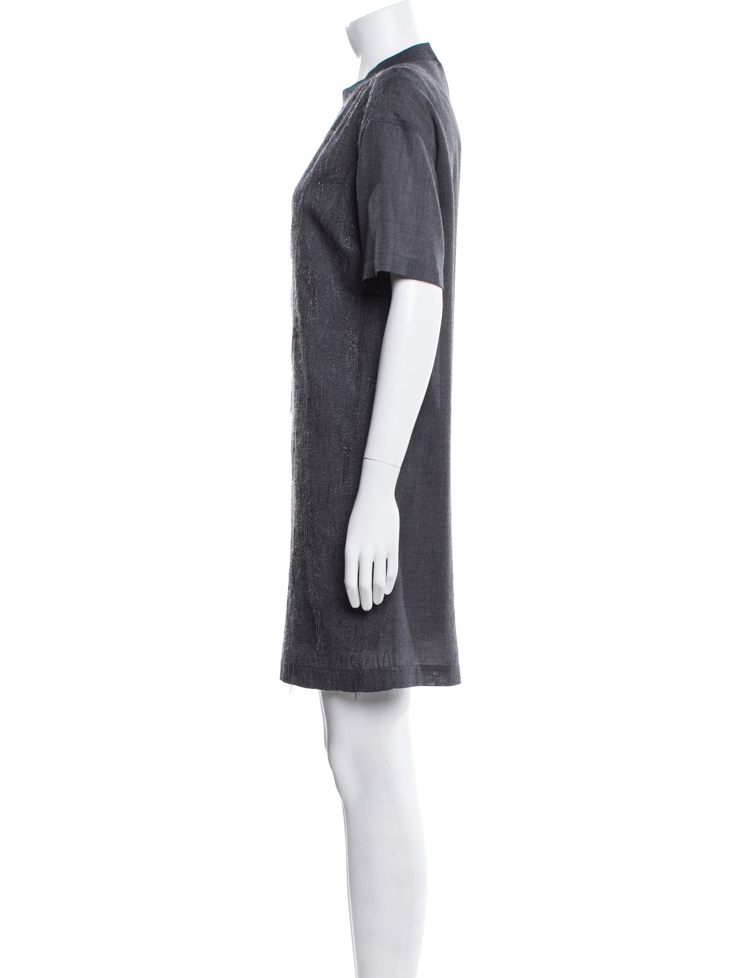Brunello Cucinelli Crew Neck Mini Dress