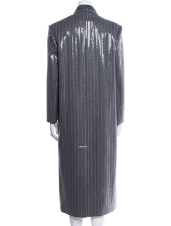 Brunello Cucinelli Virgin Wool Striped Coat