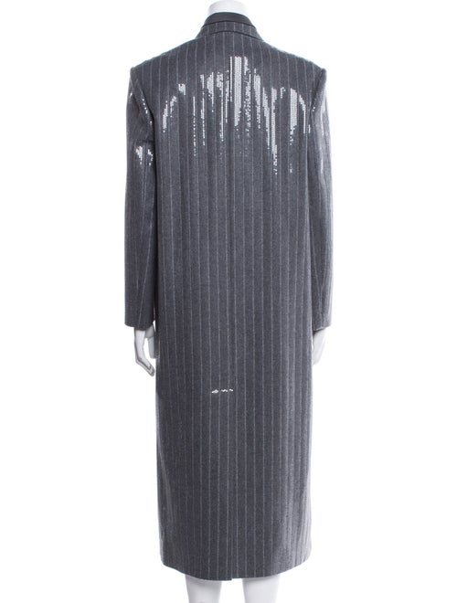 Brunello Cucinelli Virgin Wool Striped Coat