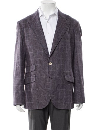 Brunello Cucinelli Plaid Print Blazer