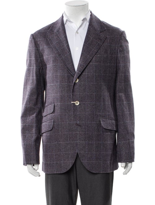 Brunello Cucinelli Plaid Print Blazer