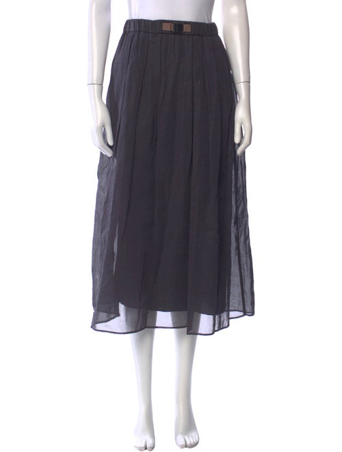 Brunello Cucinelli Beaded Accents Midi Length Skirt