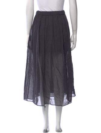 Brunello Cucinelli Beaded Accents Midi Length Skirt