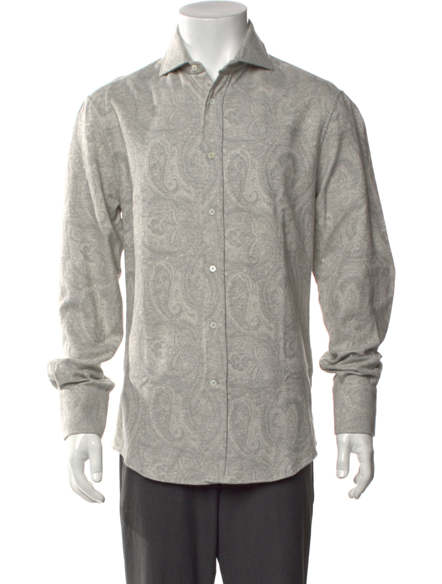 Brunello Cucinelli Paisley Print Long Sleeve Shirt