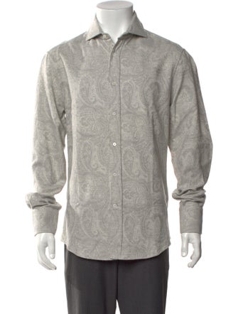 Brunello Cucinelli Paisley Print Long Sleeve Shirt