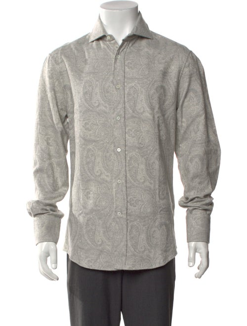 Brunello Cucinelli Paisley Print Long Sleeve Shirt
