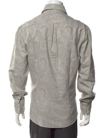 Brunello Cucinelli Paisley Print Long Sleeve Shirt