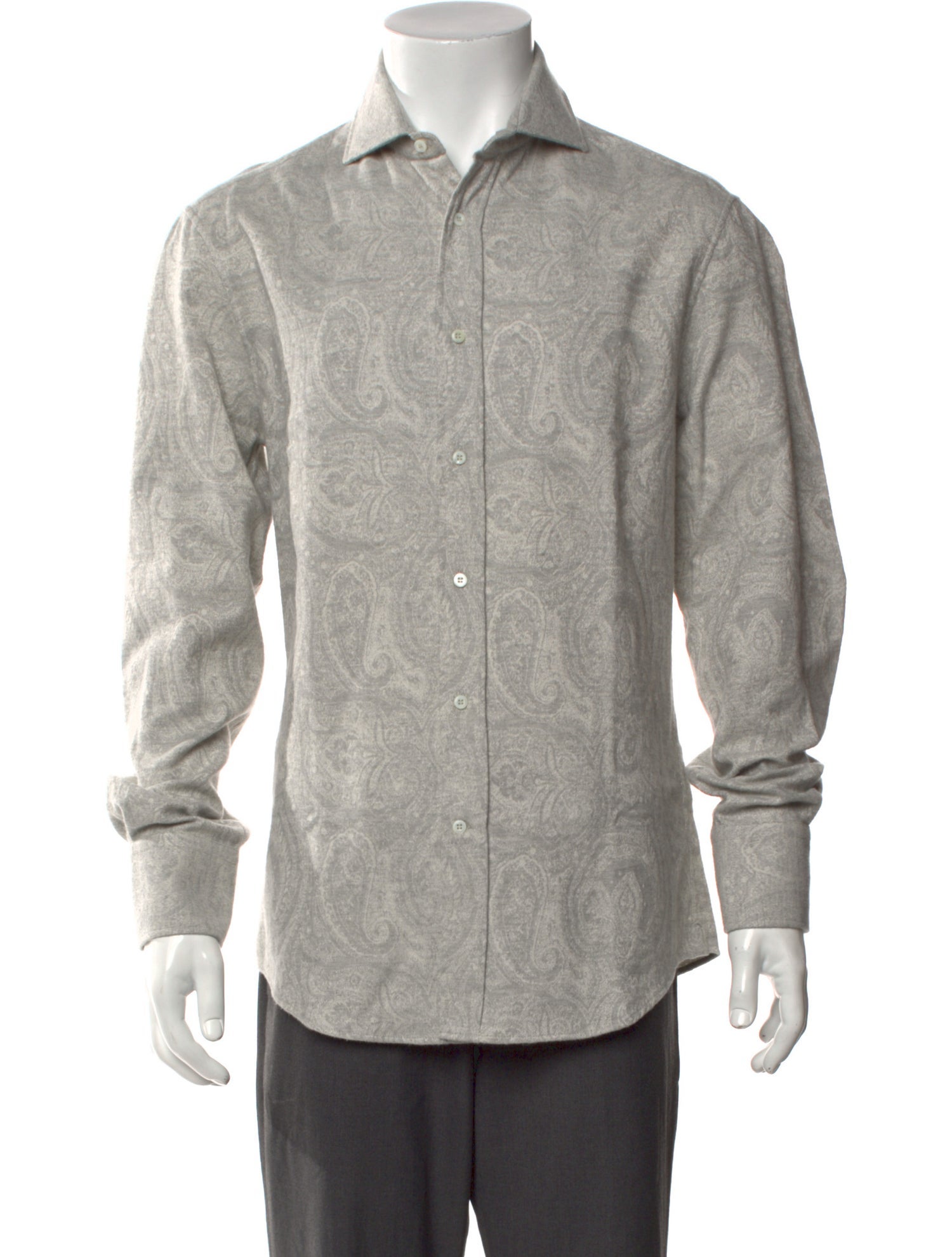 Brunello Cucinelli Paisley Print Long Sleeve Shirt w/ Tags