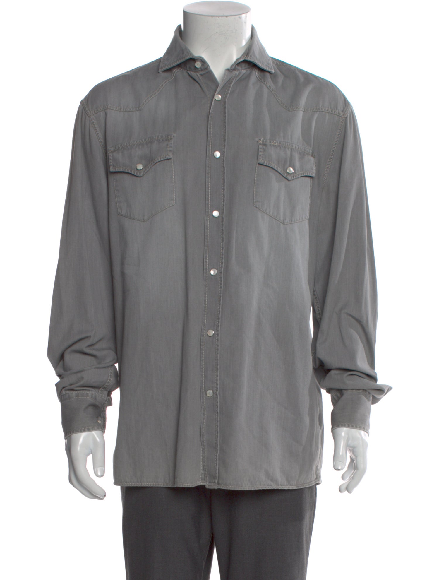 Brunello Cucinelli Long Sleeve Western Shirt