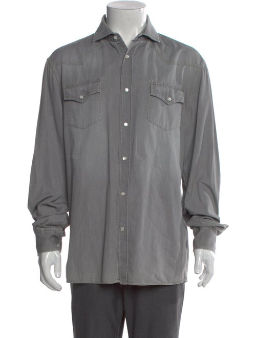 Brunello Cucinelli Long Sleeve Western Shirt