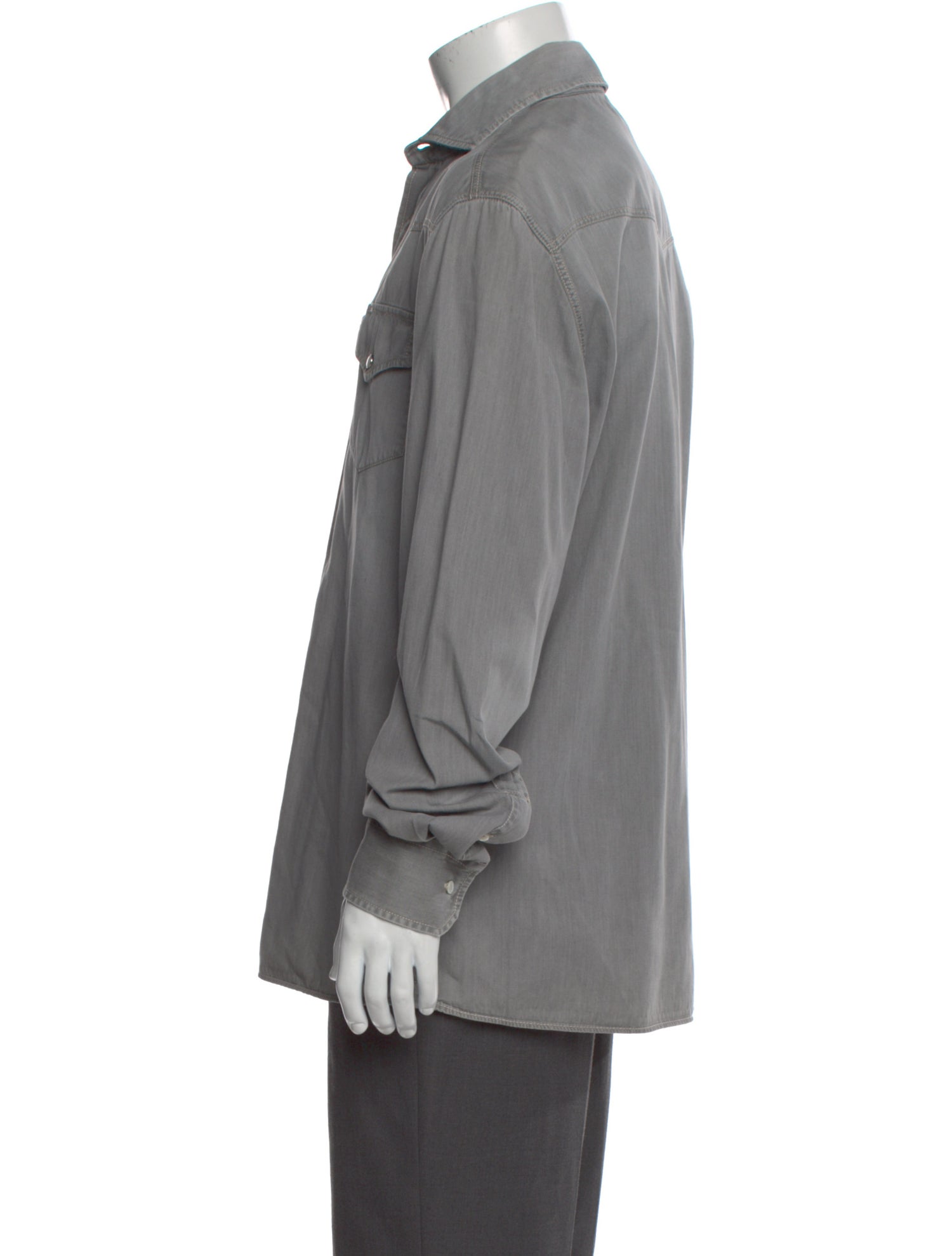 Brunello Cucinelli Long Sleeve Western Shirt