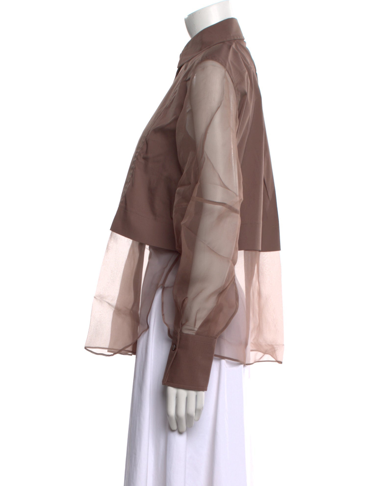 Brunello Cucinelli Long Sleeve Button-Up Top w/ Tags