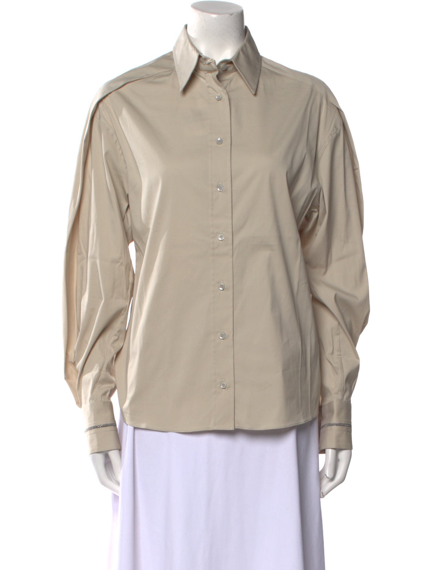 Brunello Cucinelli Long Sleeve Button-Up Top w/ Tags