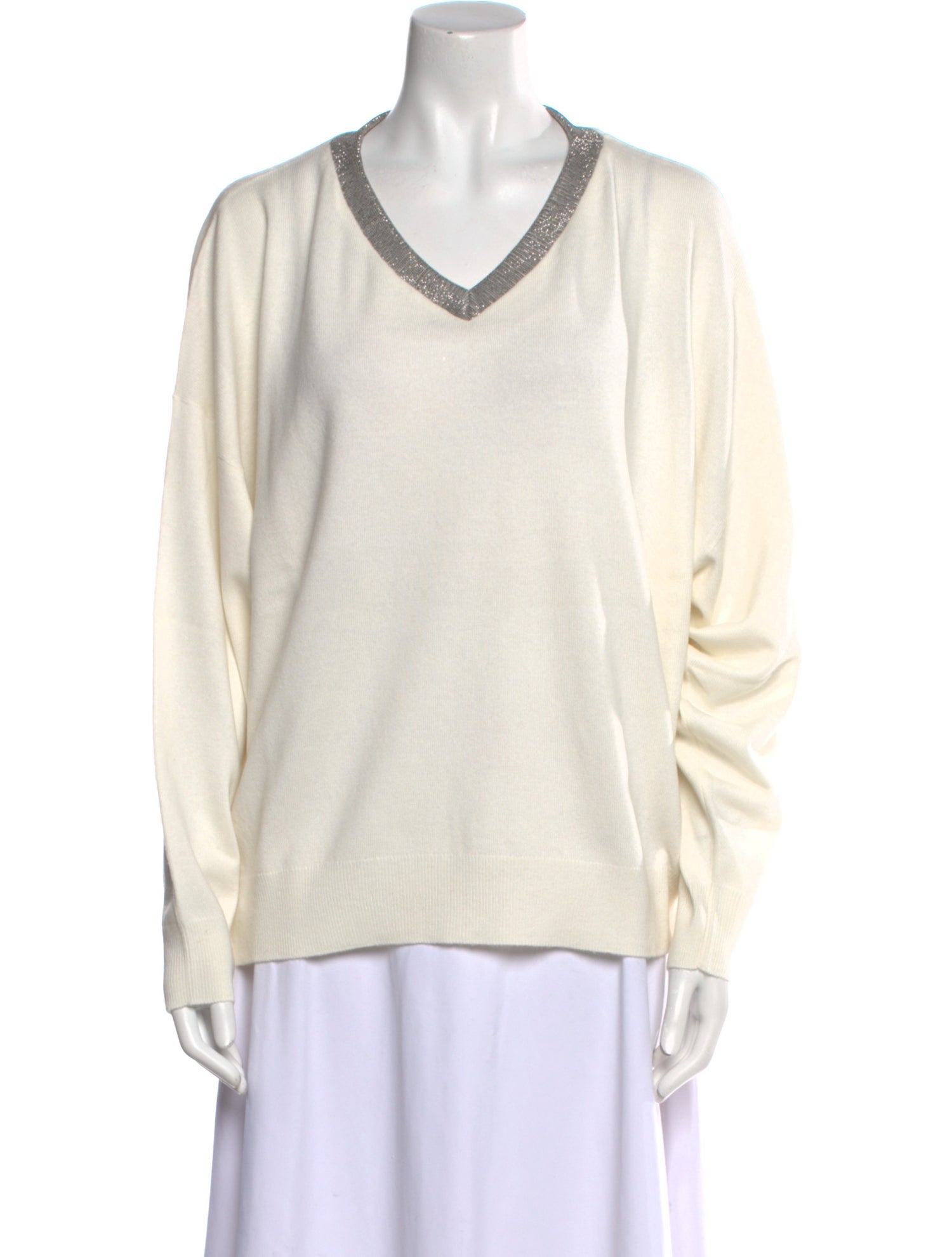 Brunello Cucinelli Cashmere V-Neck Sweater w/ Tags