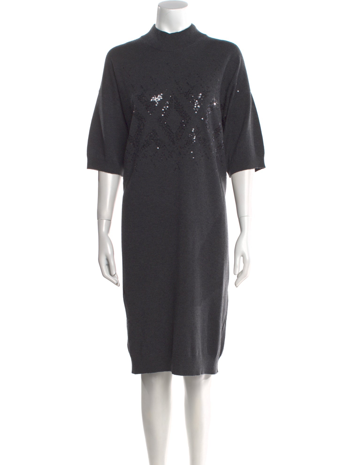 Brunello Cucinelli Virgin Wool Knee-Length Dress w/ Tags