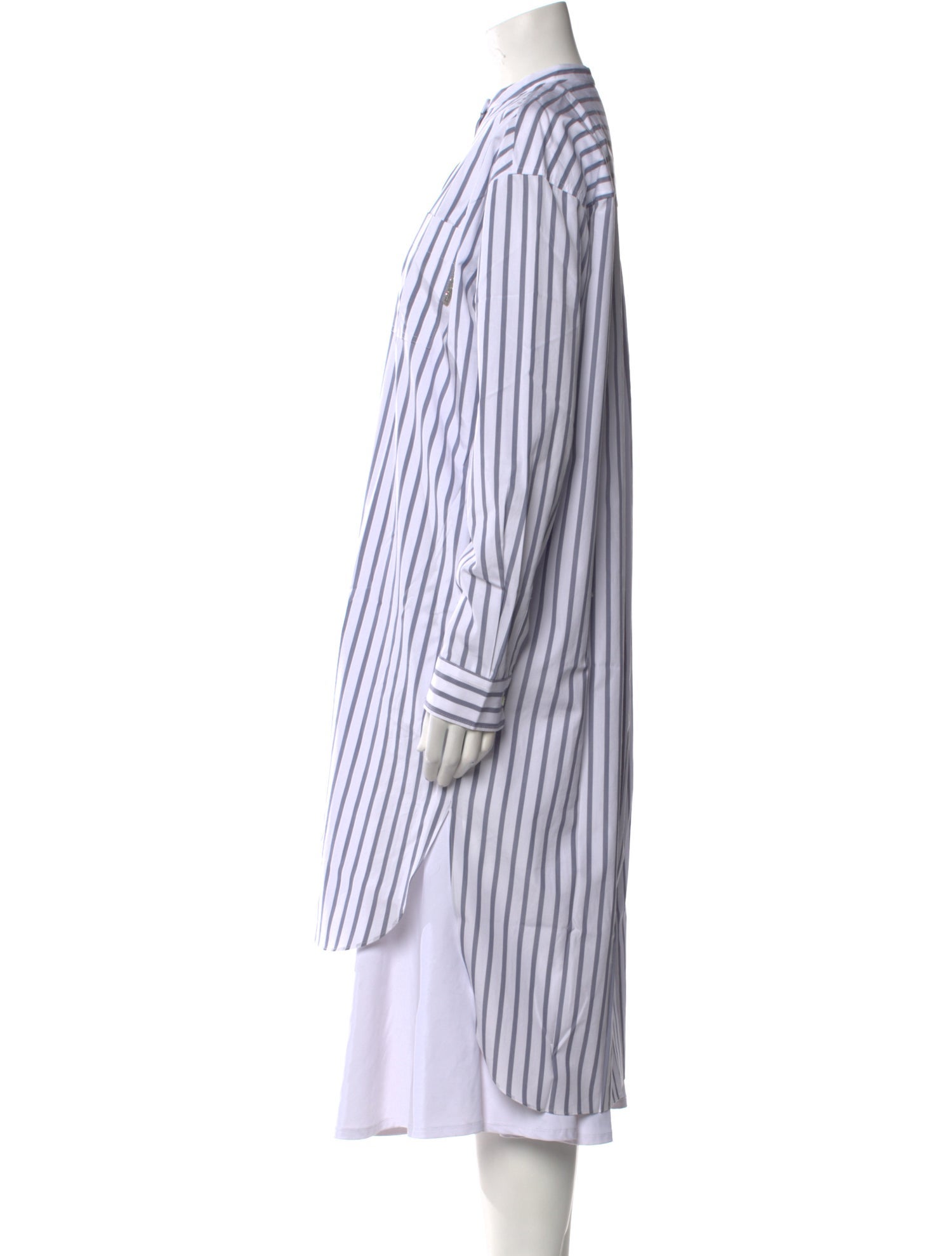 Brunello Cucinelli Striped Midi Length Dress w/ Tags
