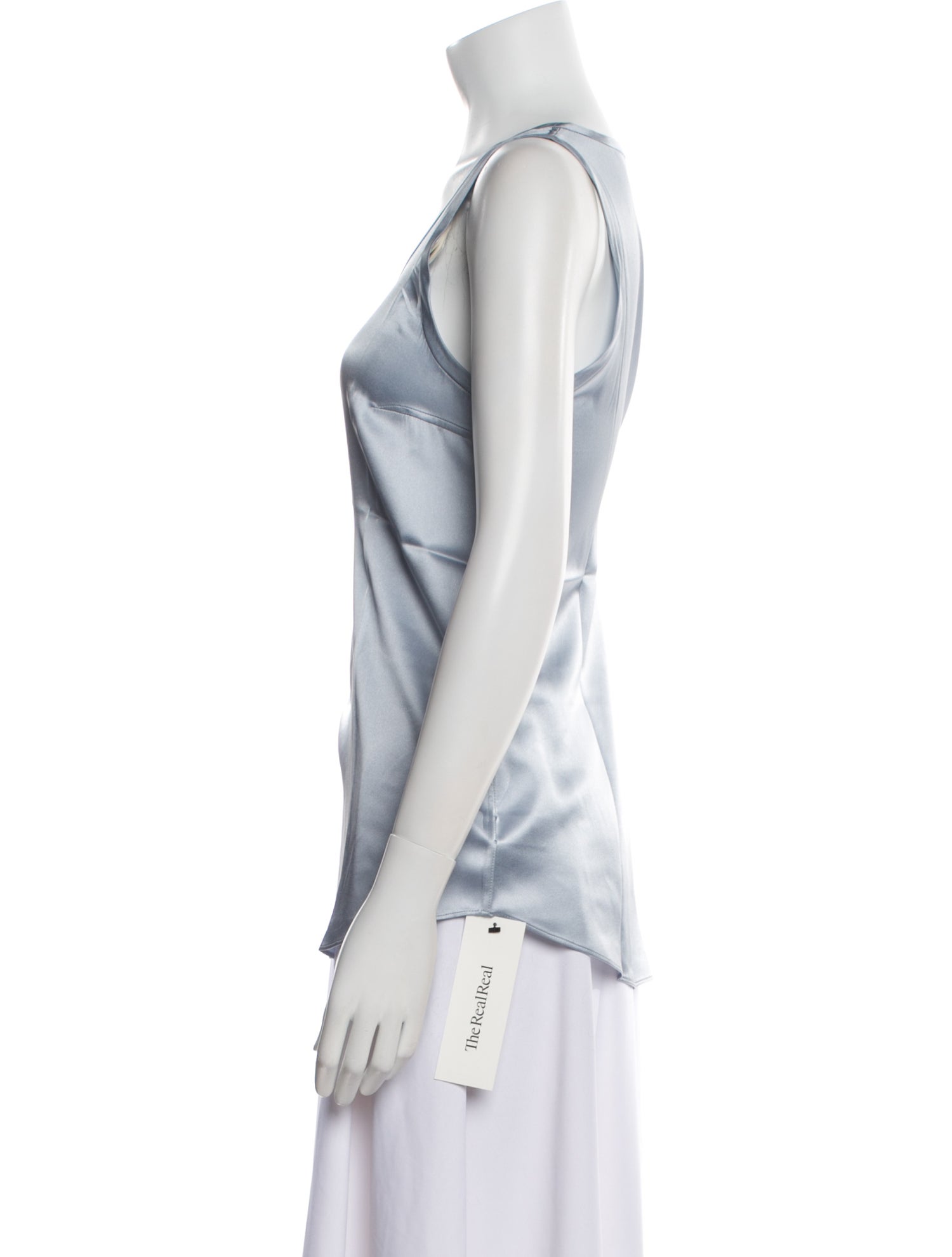 Brunello Cucinelli Silk Scoop Neck Top w/ Tags