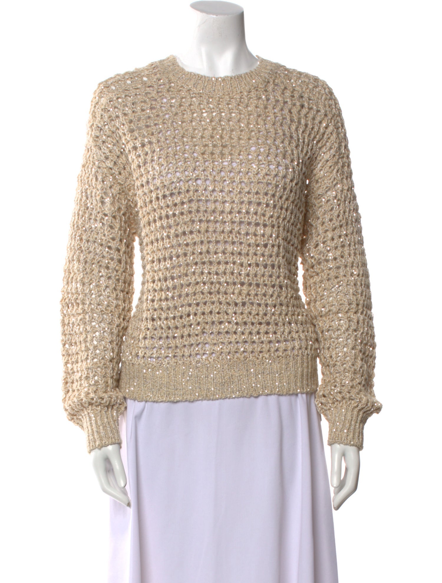 Brunello Cucinelli Silk Crew Neck Sweater
