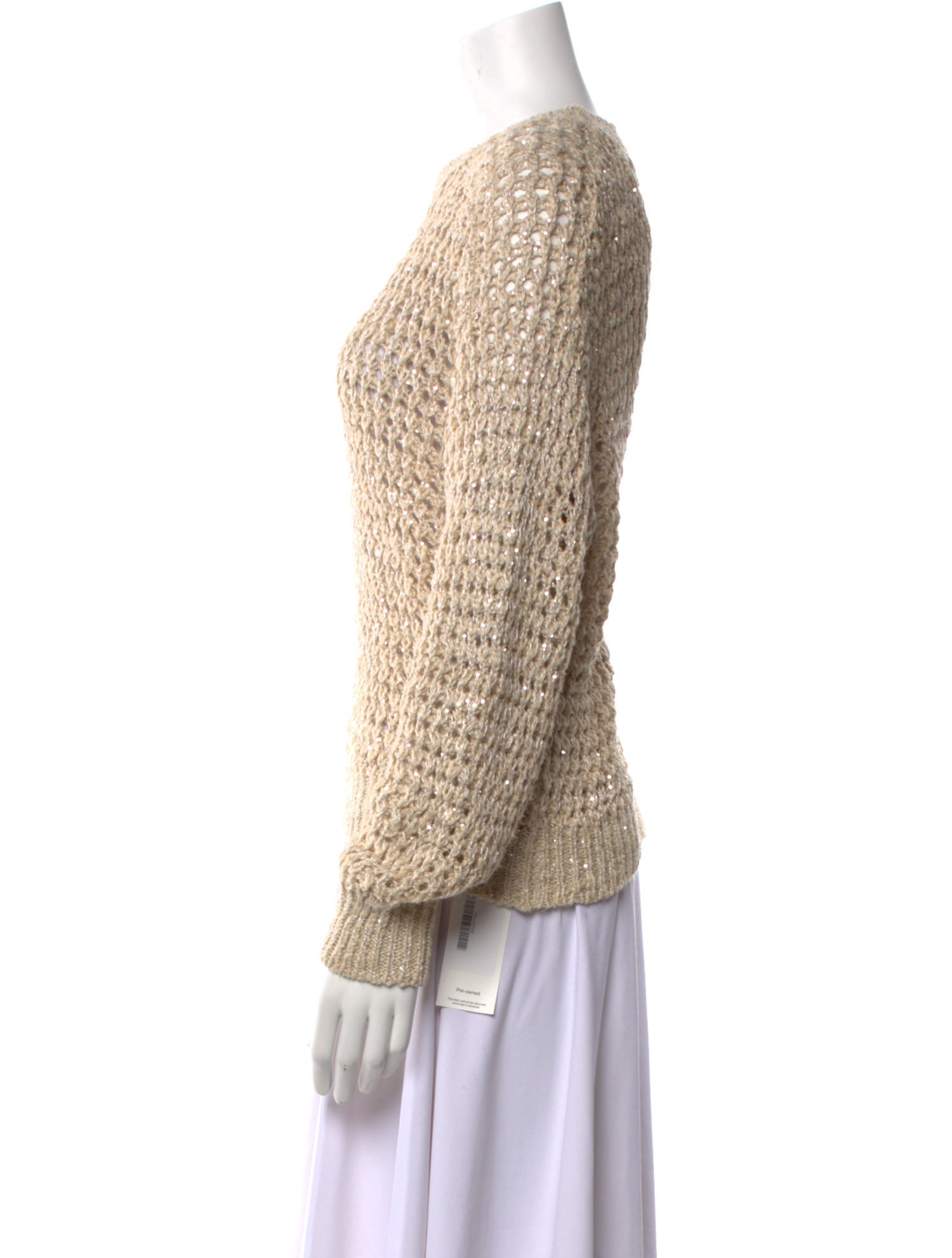 Brunello Cucinelli Silk Crew Neck Sweater