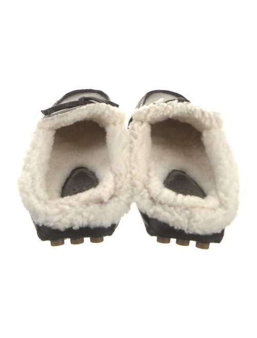 Brunello Cucinelli Leather Bow Accents Mules