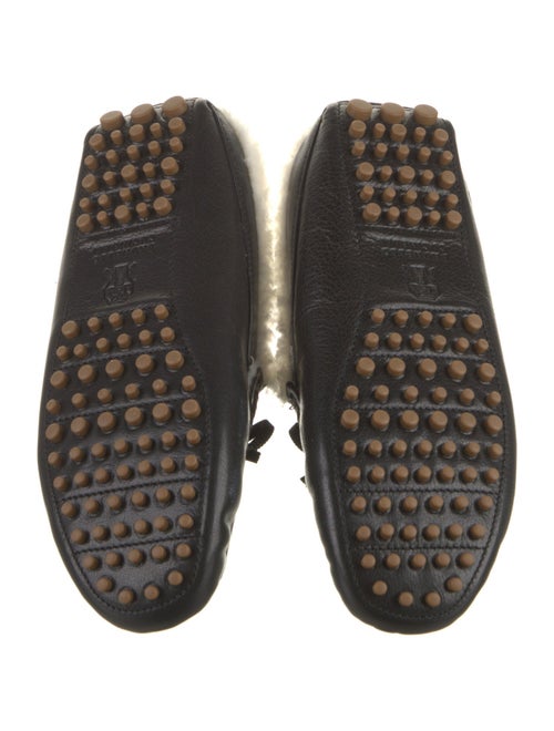 Brunello Cucinelli Leather Bow Accents Mules