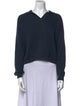 Brunello Cucinelli V-Neck Long Sleeve Crop Top