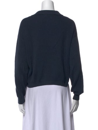 Brunello Cucinelli V-Neck Long Sleeve Crop Top