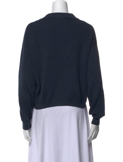 Brunello Cucinelli V-Neck Long Sleeve Crop Top
