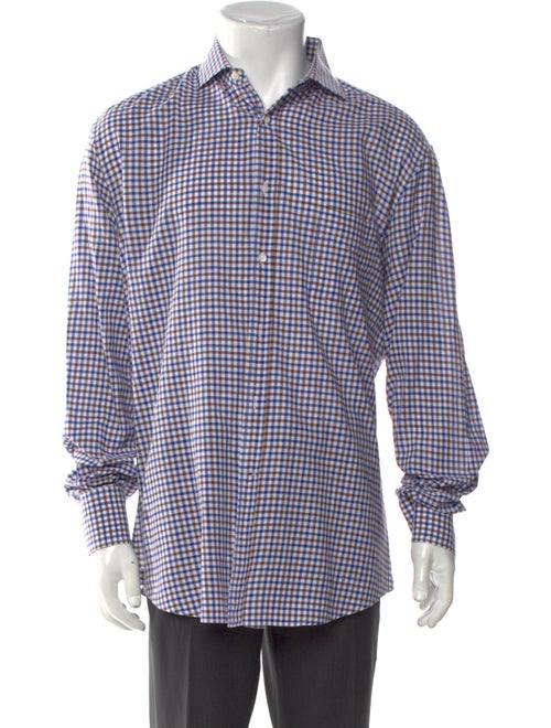 Brunello Cucinelli Plaid Print Long Sleeve Shirt