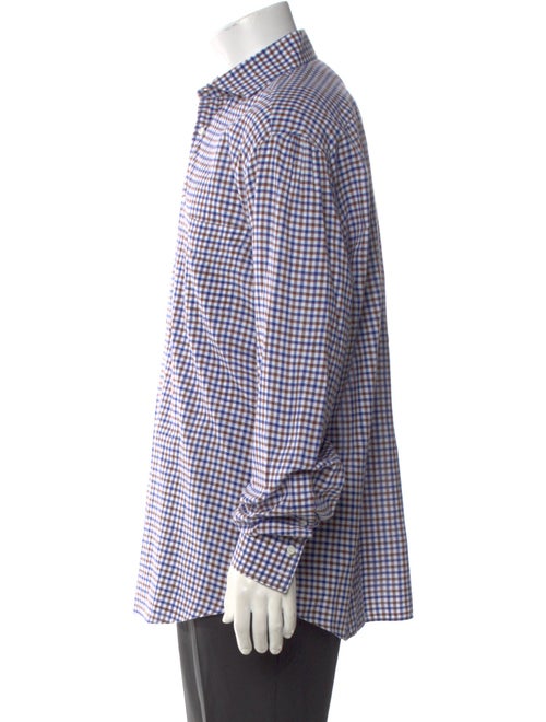 Brunello Cucinelli Plaid Print Long Sleeve Shirt