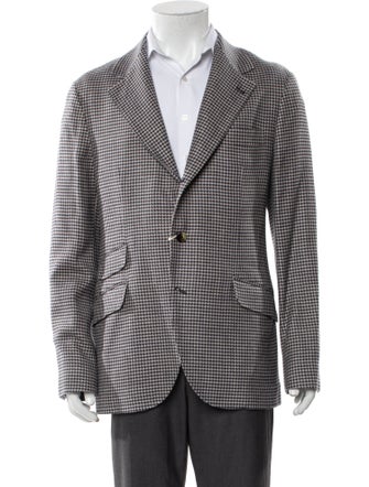 Brunello Cucinelli Houndstooth Print Blazer