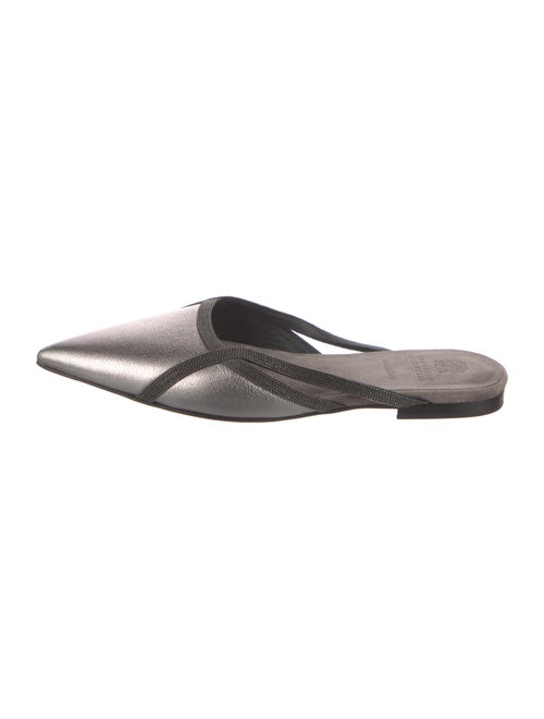 Brunello Cucinelli Monili Leather Mules