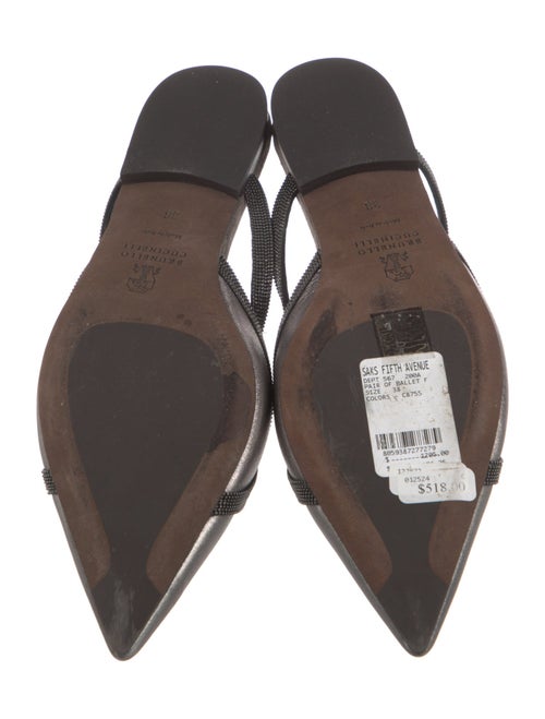 Brunello Cucinelli Monili Leather Mules