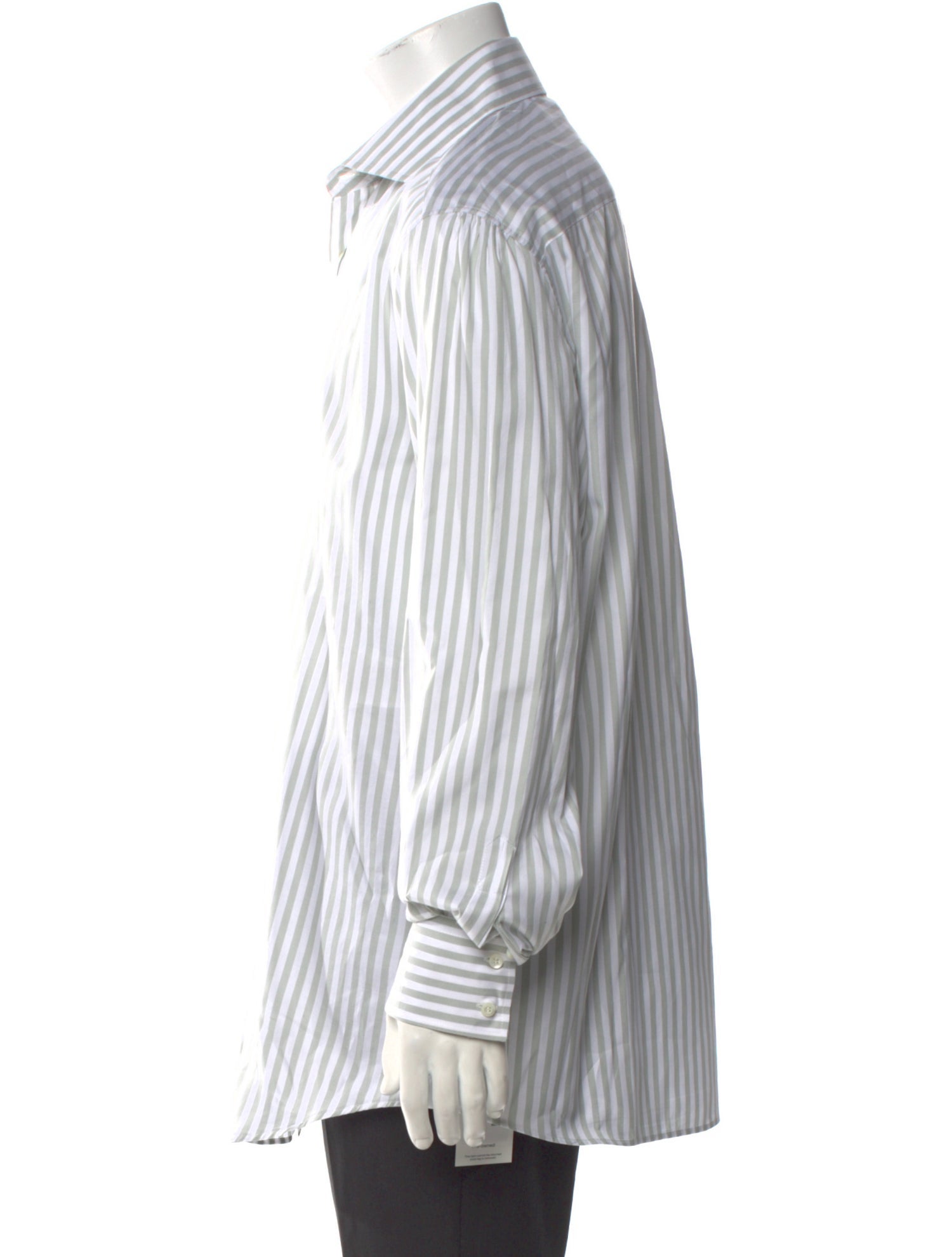 Brunello Cucinelli Striped Long Sleeve Dress Shirt
