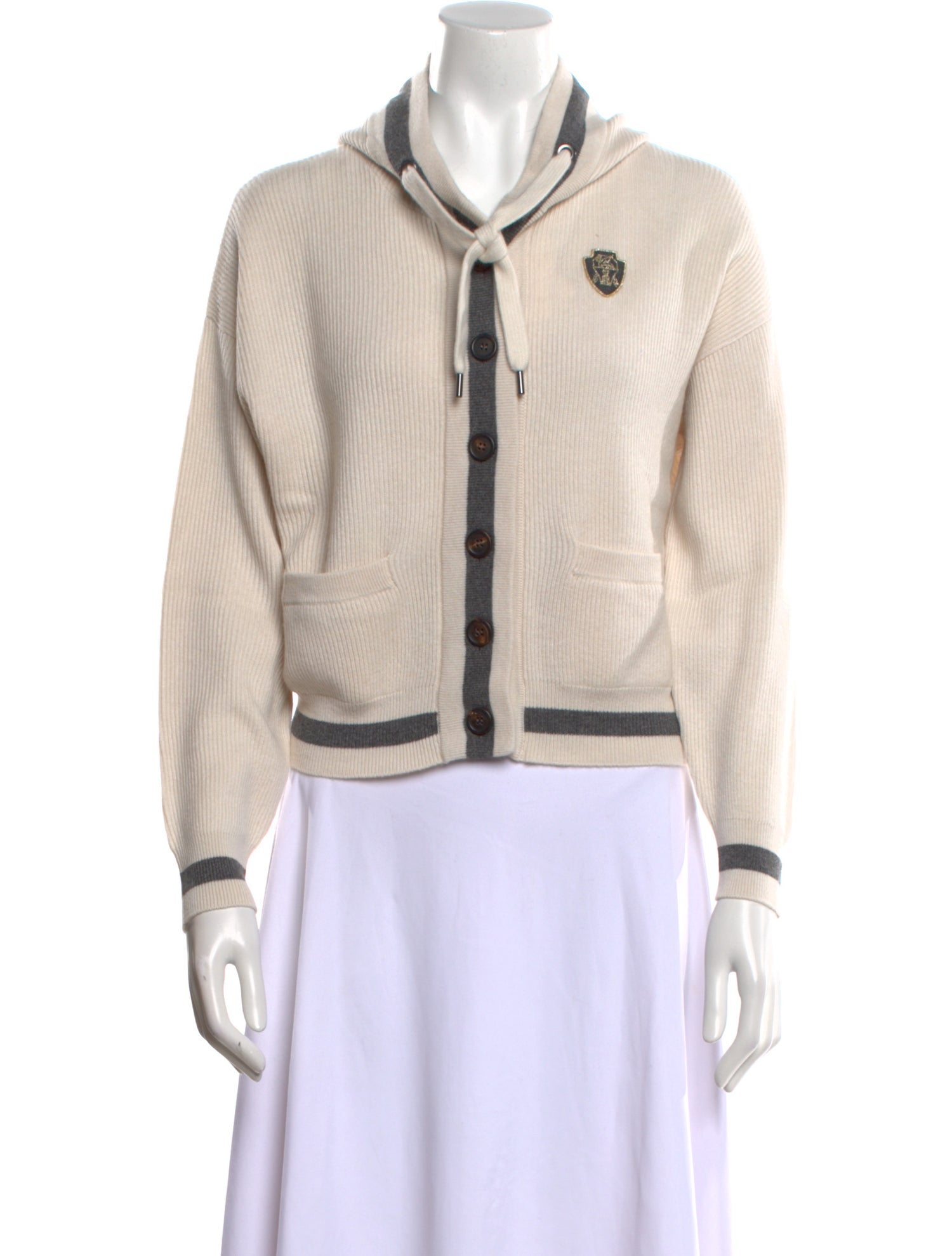 Brunello Cucinelli Cashmere Colorblock Pattern Sweater w/ Tags