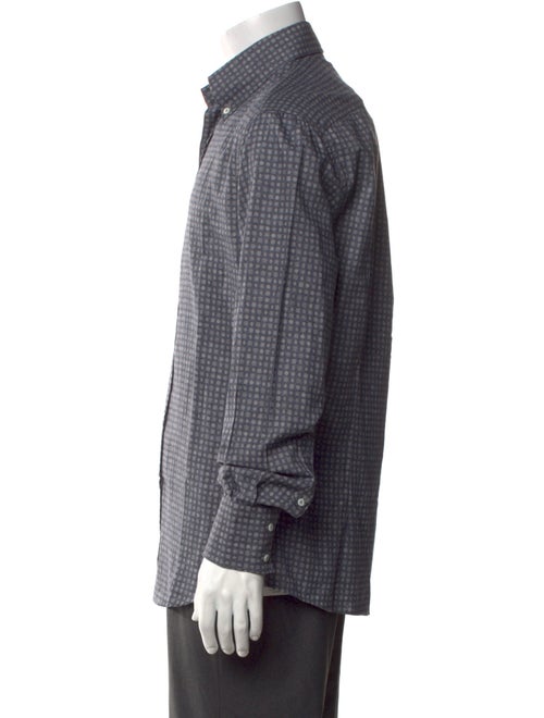 Brunello Cucinelli Polka Dot Print Long Sleeve Dress Shirt
