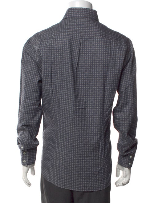 Brunello Cucinelli Polka Dot Print Long Sleeve Dress Shirt