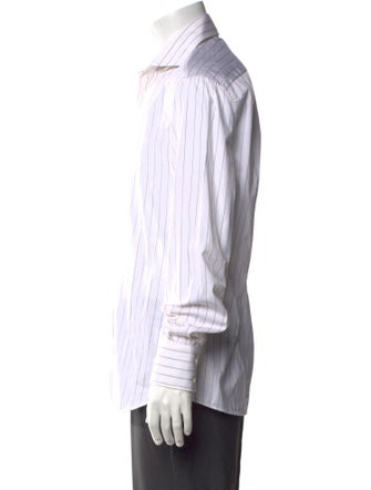 Brunello Cucinelli Striped Long Sleeve Dress Shirt