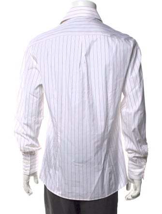 Brunello Cucinelli Striped Long Sleeve Dress Shirt
