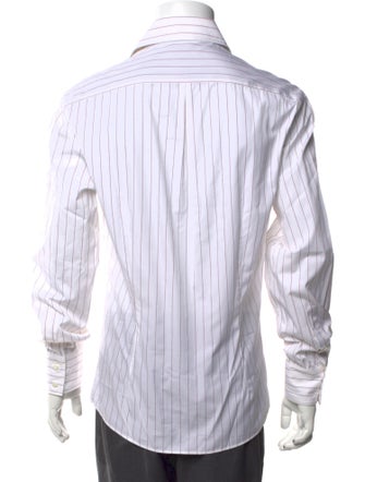 Brunello Cucinelli Striped Long Sleeve Dress Shirt
